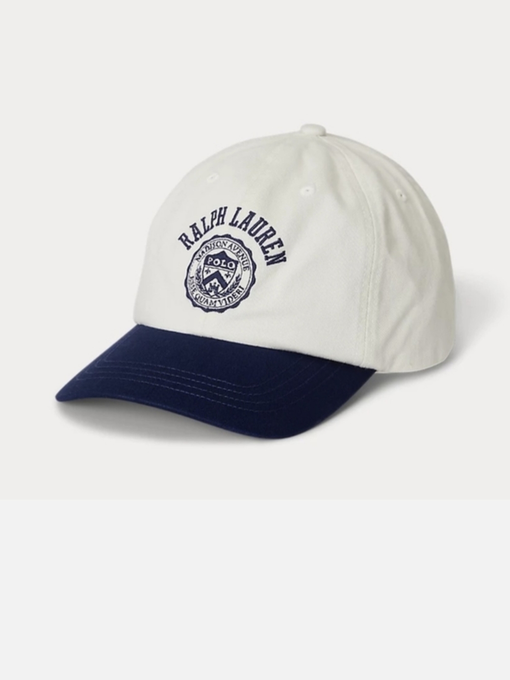 Polo Ralph Lauren Unisex Logo Crest Cotton Twill Ball Cap Navy Madison Multi